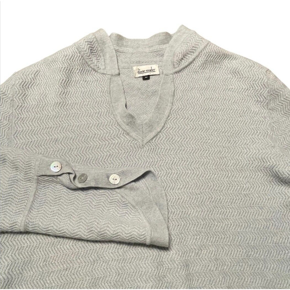 Diane Snyder Pure Cashmere V-Neck Sweater Handknit Nepal Light Blue Medium Women - Picture 1 of 9